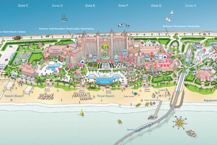 Atlantis Palm Island Resort Map 1 