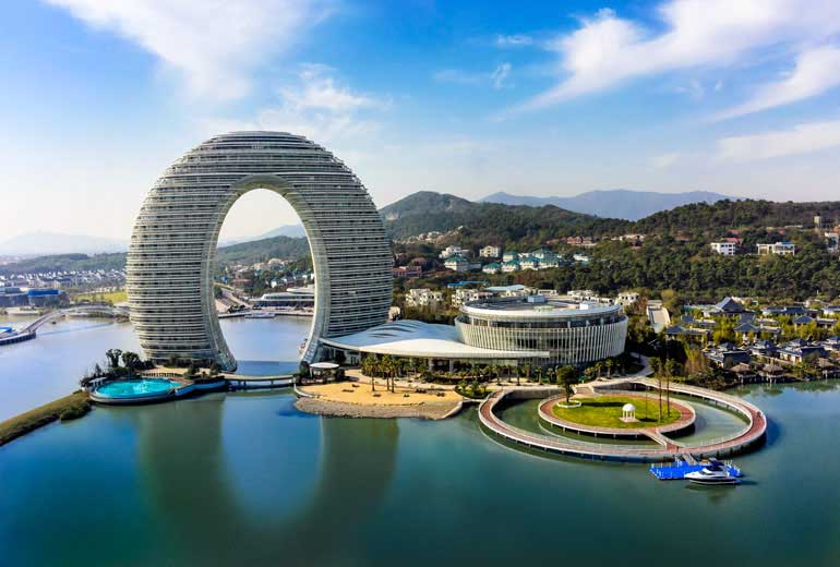 Over the Top Hotels You Have to See to Believe Sheraton Huzhou Hot Spring Resort, China