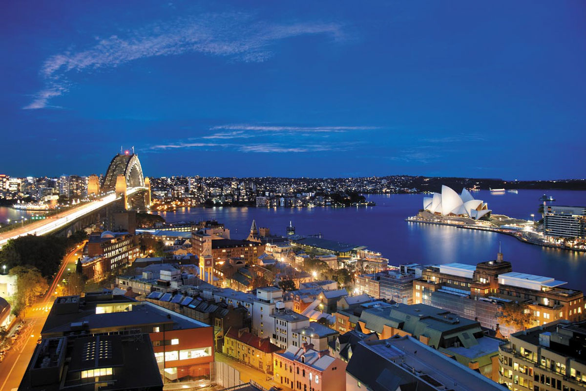 Views from the Shangri-La Hotel in Sydney, Australia